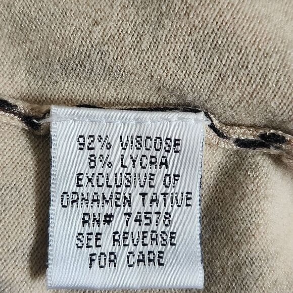 Cache Viscose/Lycra Tank Top, Animal Print, Size M - Picture 6 of 8